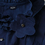 45R Ai Indigo Khadi Tallulah Blouse