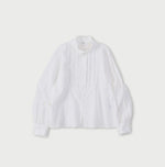 45R Khadi Stand Collar Lace Square Blouse