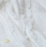45R Khadi Stand Collar Lace Square Blouse