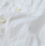 45R Khadi Stand Collar Lace Square Blouse