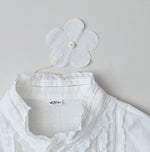 45R Khadi Stand Collar Lace Square Blouse