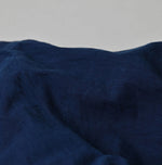 45R Ai Indigo Khadi Stand Collar Lace Square Blouse