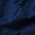 45R Ai Indigo Khadi Stand Collar Lace Square Blouse