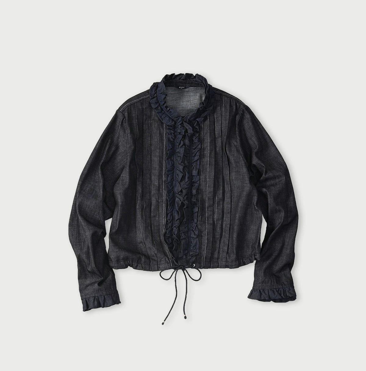 45R 45 Petit Denim Frill Tallulah Blouse Nou - Image 1