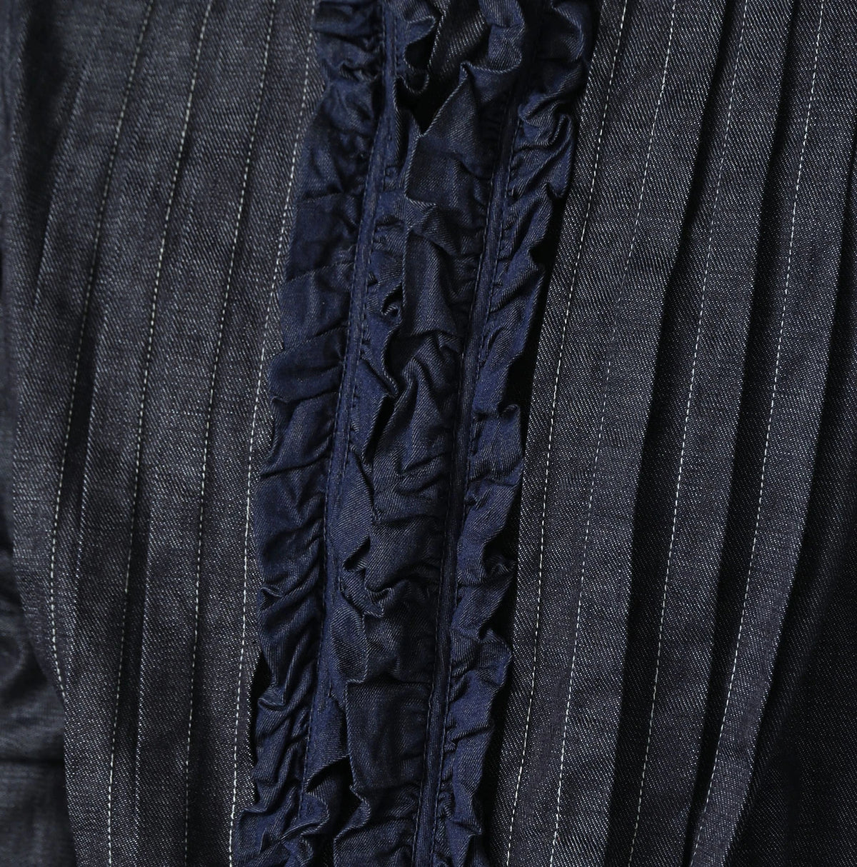 45R 45 Petit Denim Frill Tallulah Blouse Nou