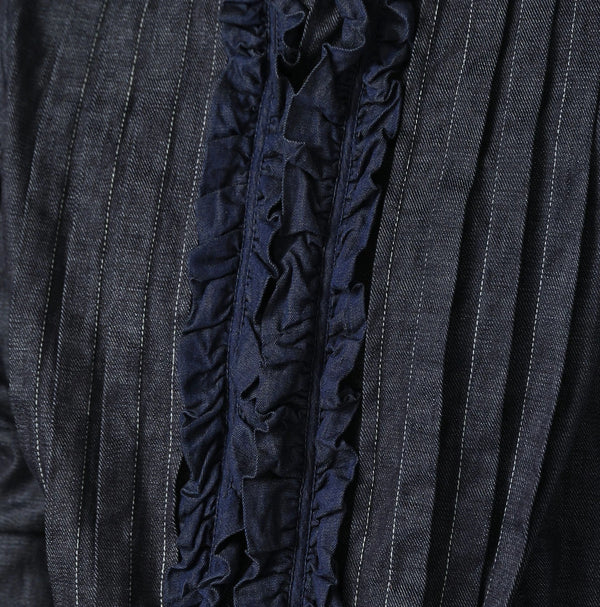 45R 45 Petit Denim Frill Tallulah Blouse Nou