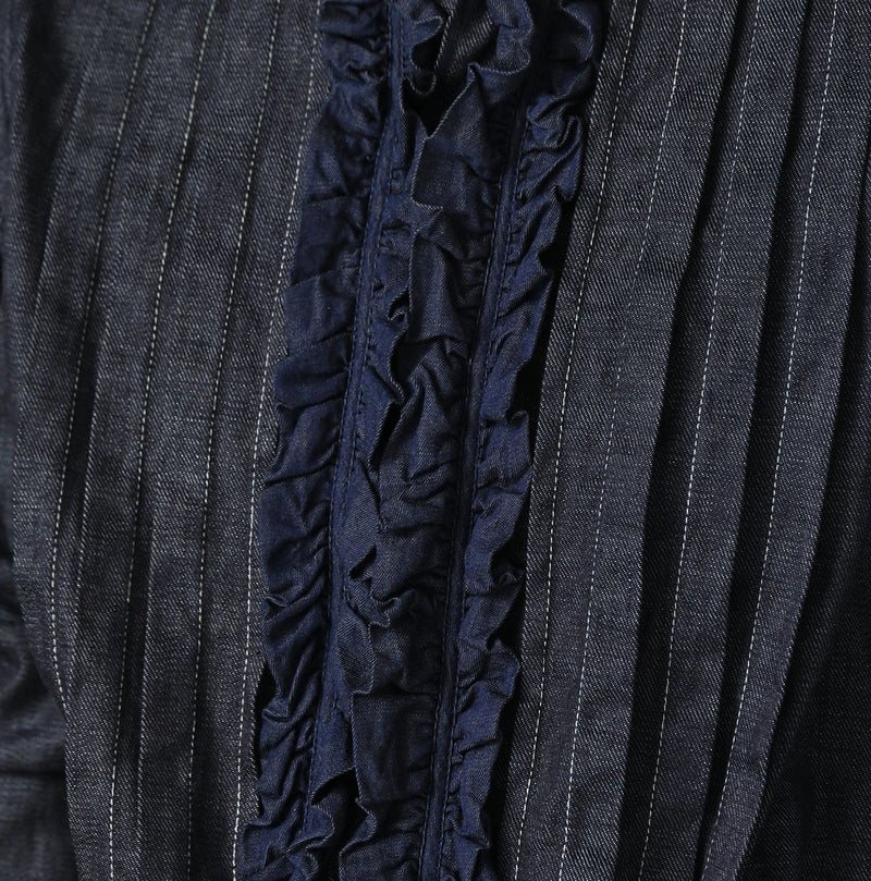 45R 45 Petit Denim Frill Tallulah Blouse Nou - Image 7