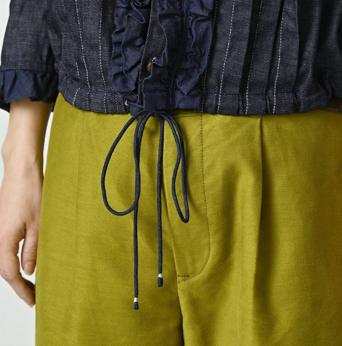45R 45 Petit Denim Frill Tallulah Blouse Nou