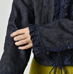 45R 45 Petit Denim Frill Tallulah Blouse Nou