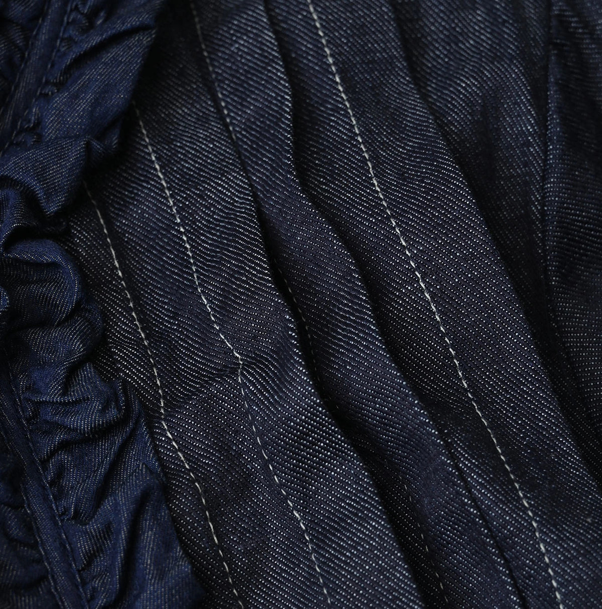 45R 45 Petit Denim Frill Tallulah Blouse Nou