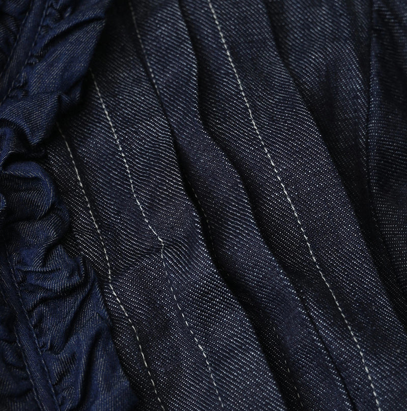 45R 45 Petit Denim Frill Tallulah Blouse Nou - Image 15