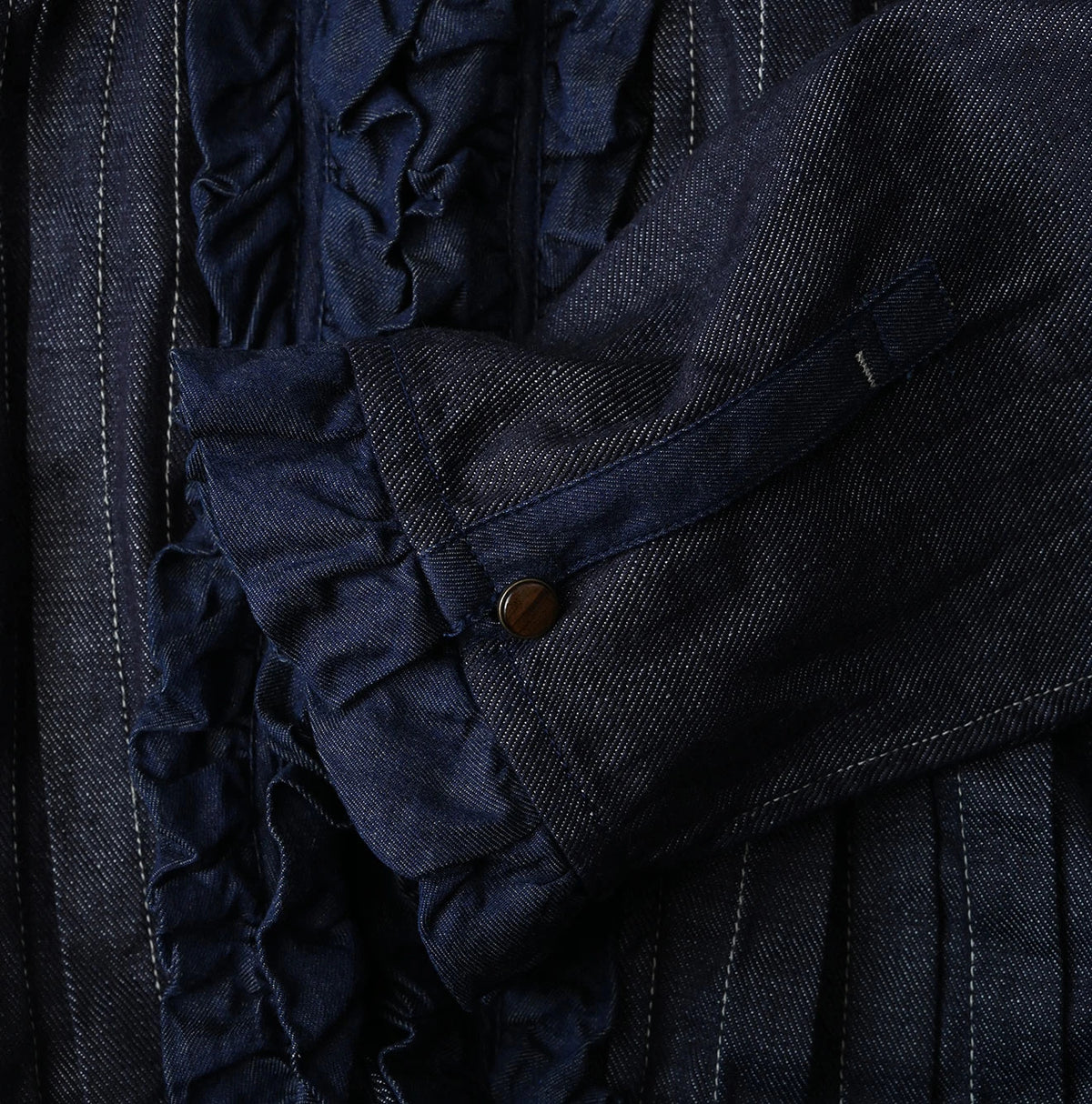 45R 45 Petit Denim Frill Tallulah Blouse Nou - Image 19