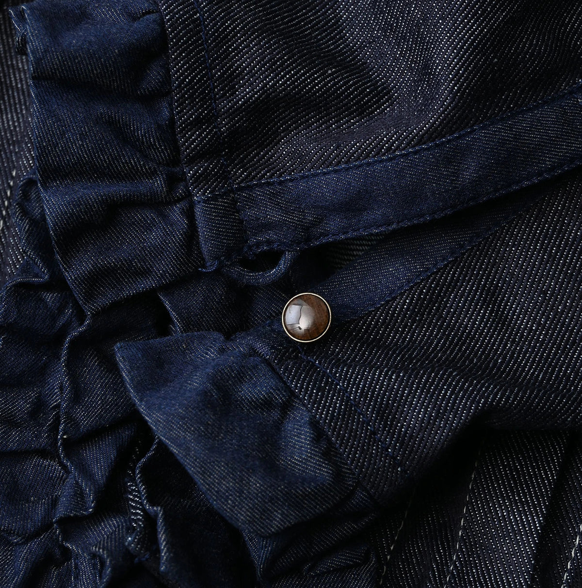 45R 45 Petit Denim Frill Tallulah Blouse Nou - Image 20