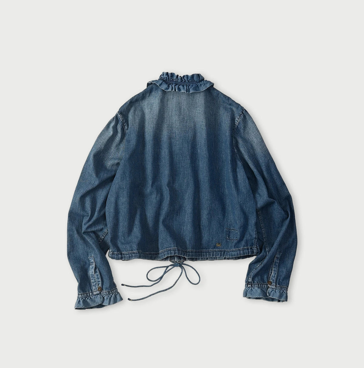 45R 45 Petit Denim Frill Tallulah Blouse Distressed - Image 13