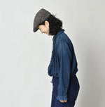 45R 45 Petit Denim Frill Tallulah Blouse Distressed