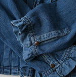 45R 45 Petit Denim Frill Tallulah Blouse Distressed