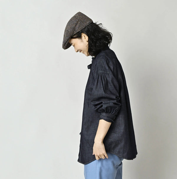 45R 45 Petit Denim Bow Tie Coupe Shirt Nou