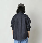 45R 45 Petit Denim Bow Tie Coupe Shirt Nou