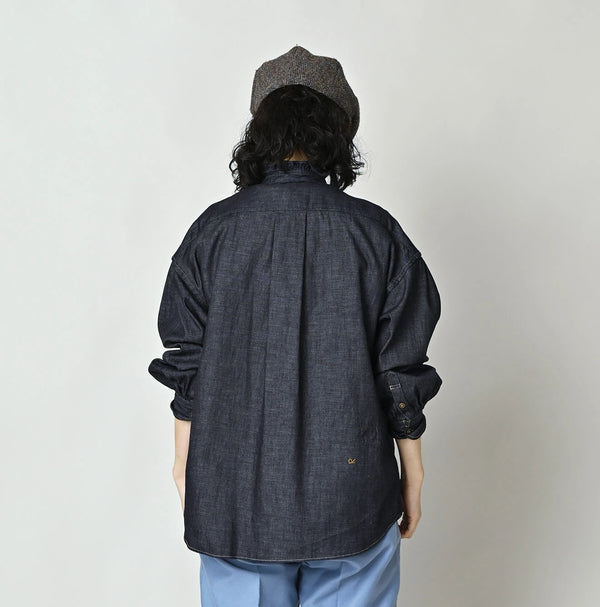45R 45 Petit Denim Bow Tie Coupe Shirt Nou