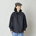 45R 45 Petit Denim Bow Tie Coupe Shirt Nou