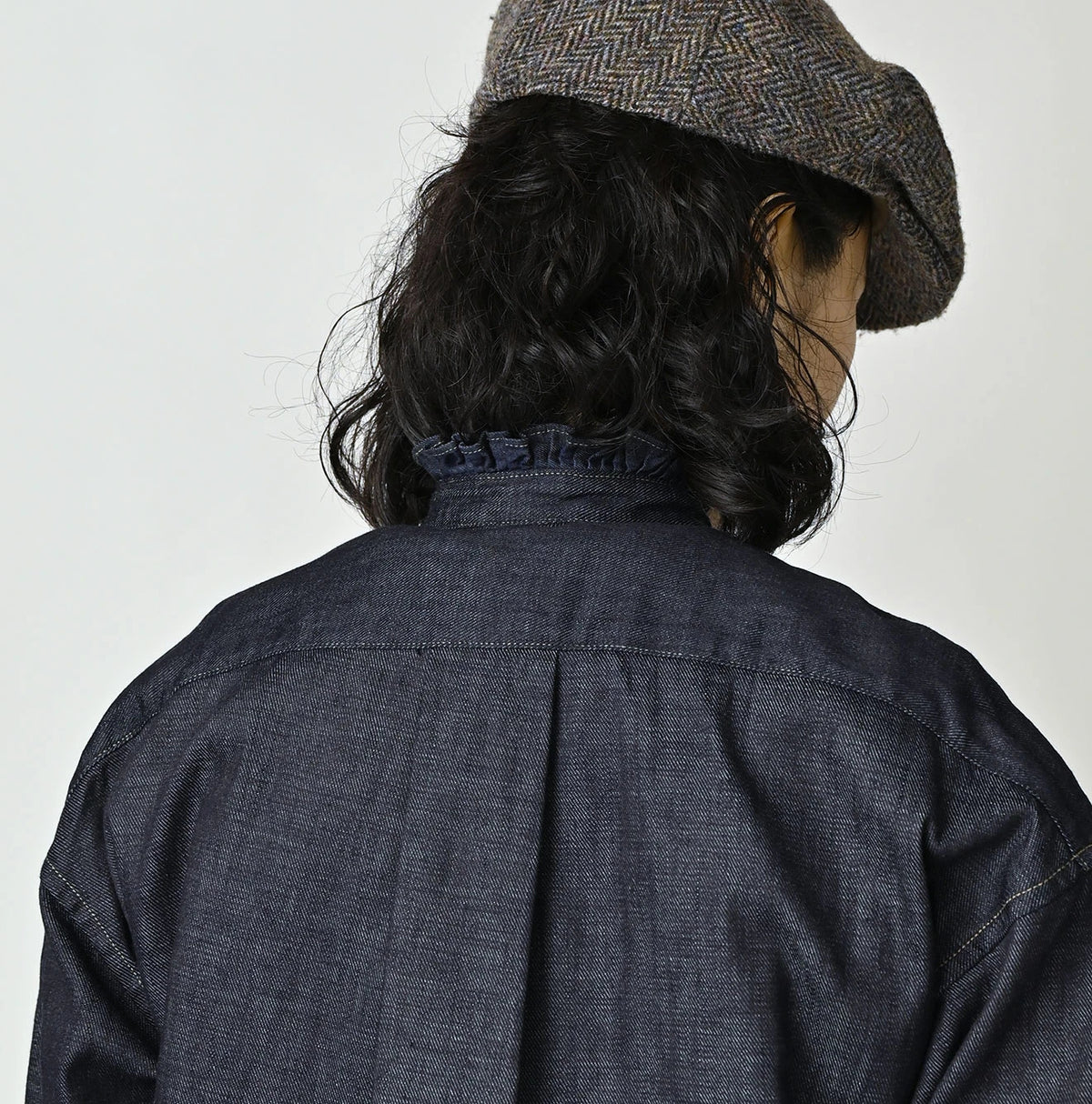 45R 45 Petit Denim Bow Tie Coupe Shirt Nou