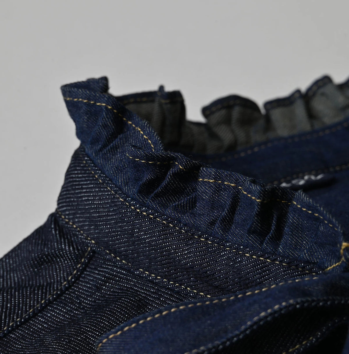 45R 45 Petit Denim Bow Tie Coupe Shirt Nou - Image 13