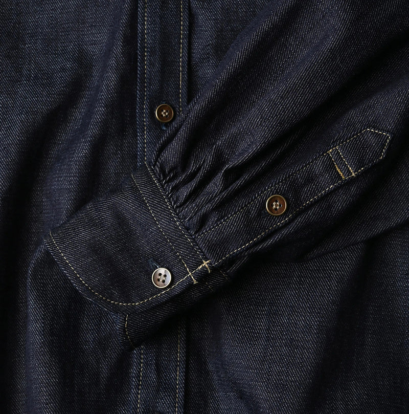 45R 45 Petit Denim Bow Tie Coupe Shirt Nou - Image 18