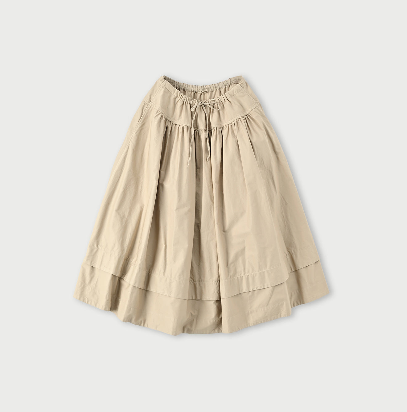 Gabardine Tuck Easy Skirt