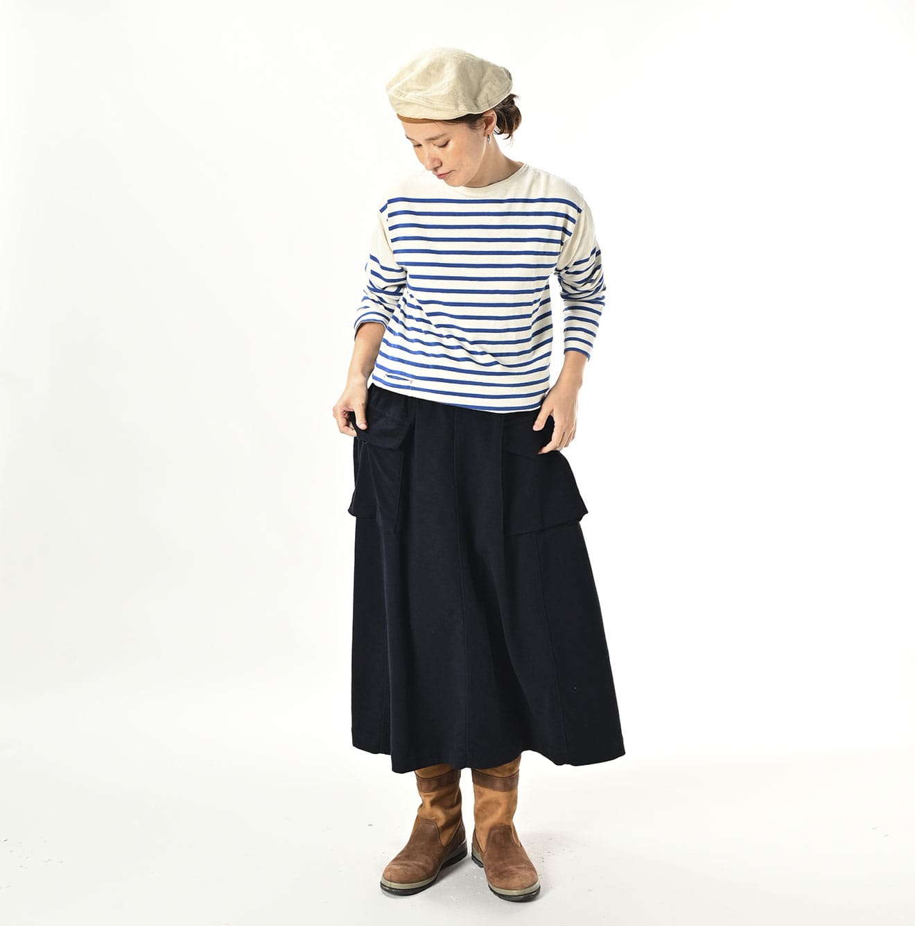 45R Mole Serge Stretch Sail Skirt