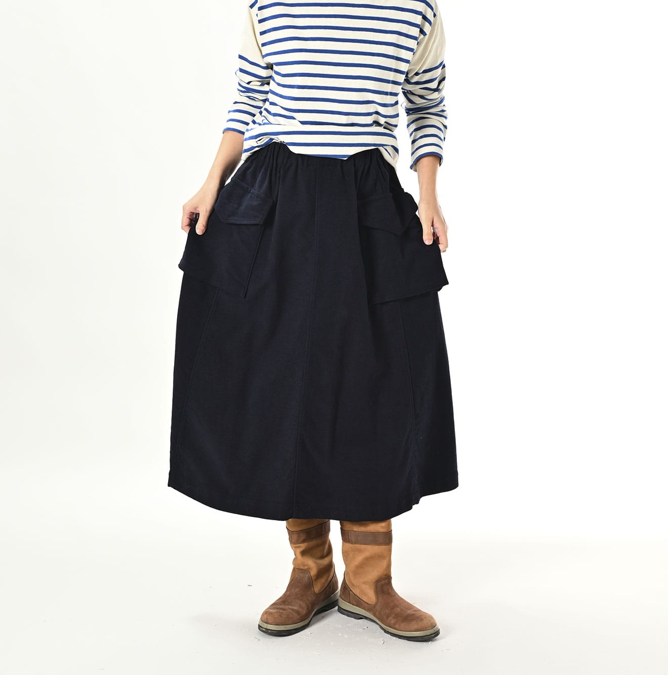 45R Mole Serge Stretch Sail Skirt