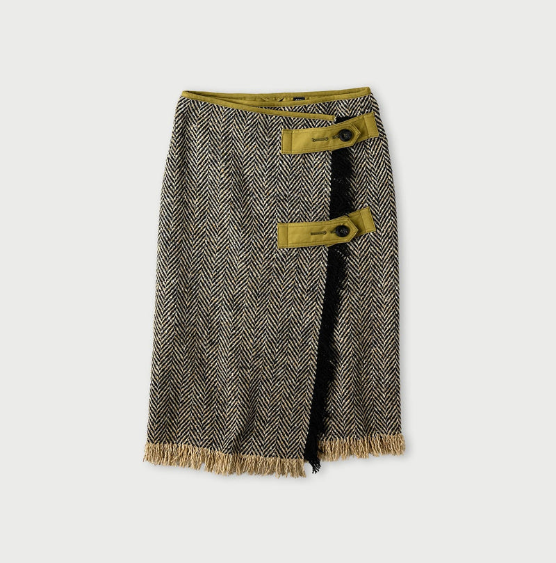 Donegal Tweed Wrap Skirt - Image 1