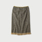 45R Donegal Tweed Wrap Skirt