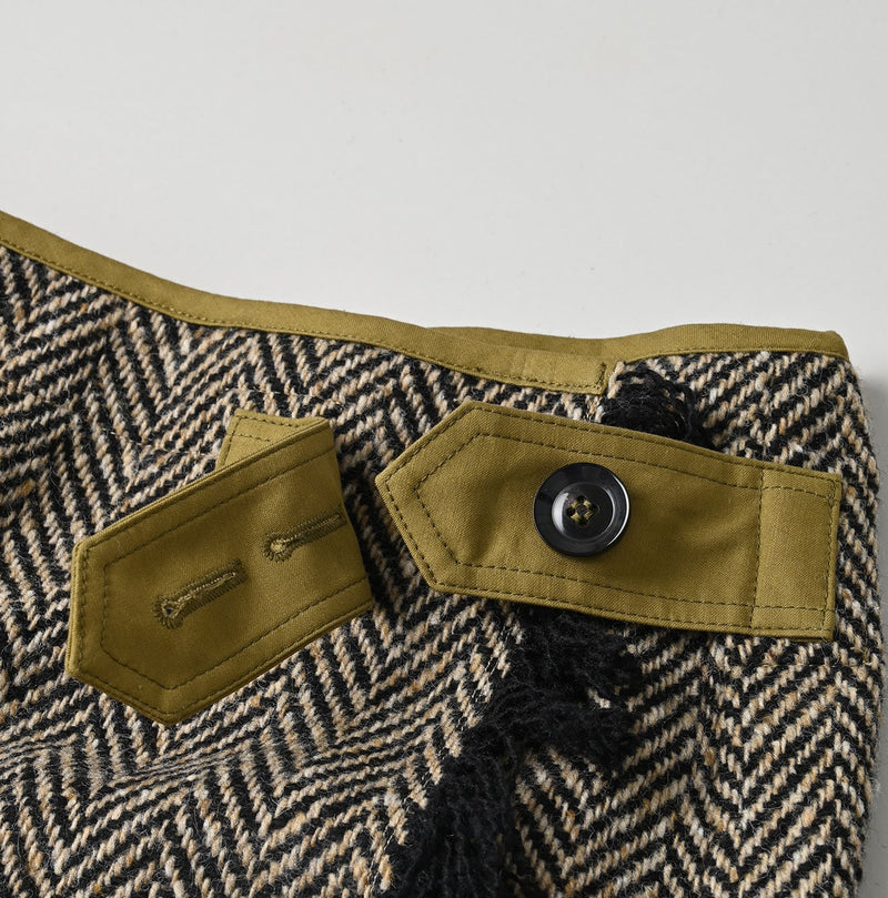 45R Donegal Tweed Wrap Skirt