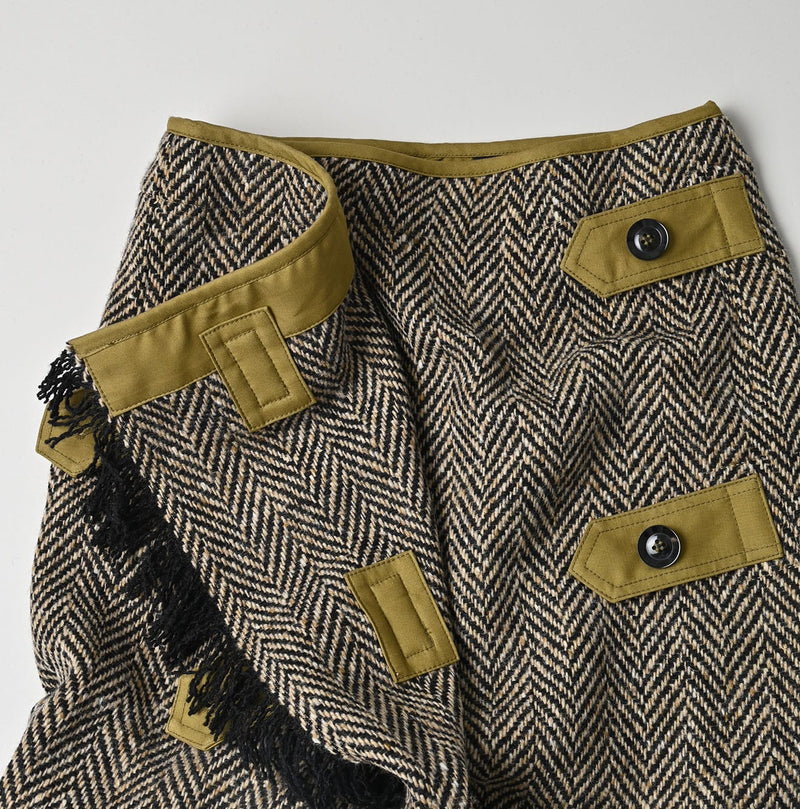 45R Donegal Tweed Wrap Skirt - Image 11