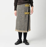 45R Donegal Tweed Wrap Skirt