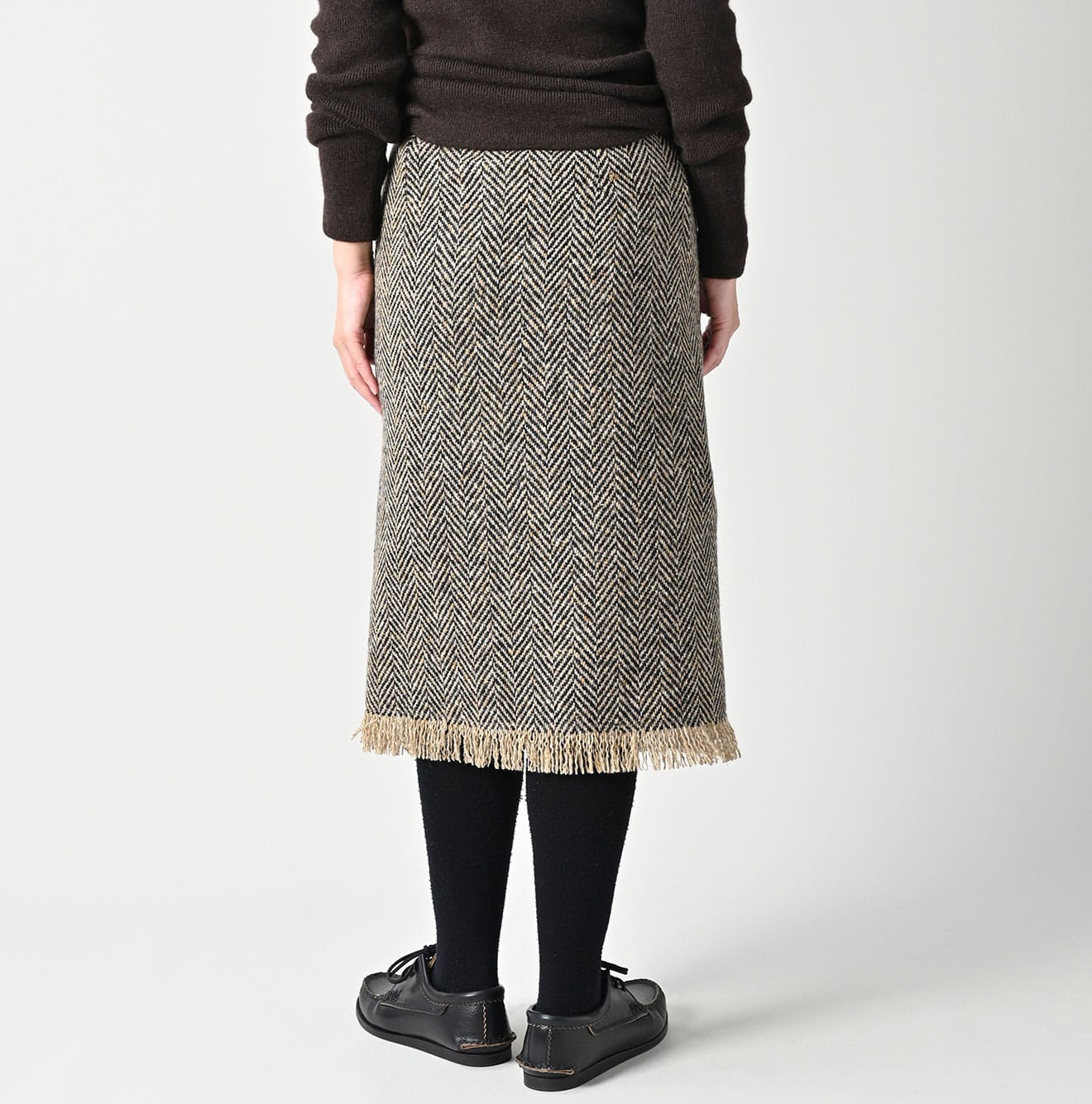 45R Donegal Tweed Wrap Skirt