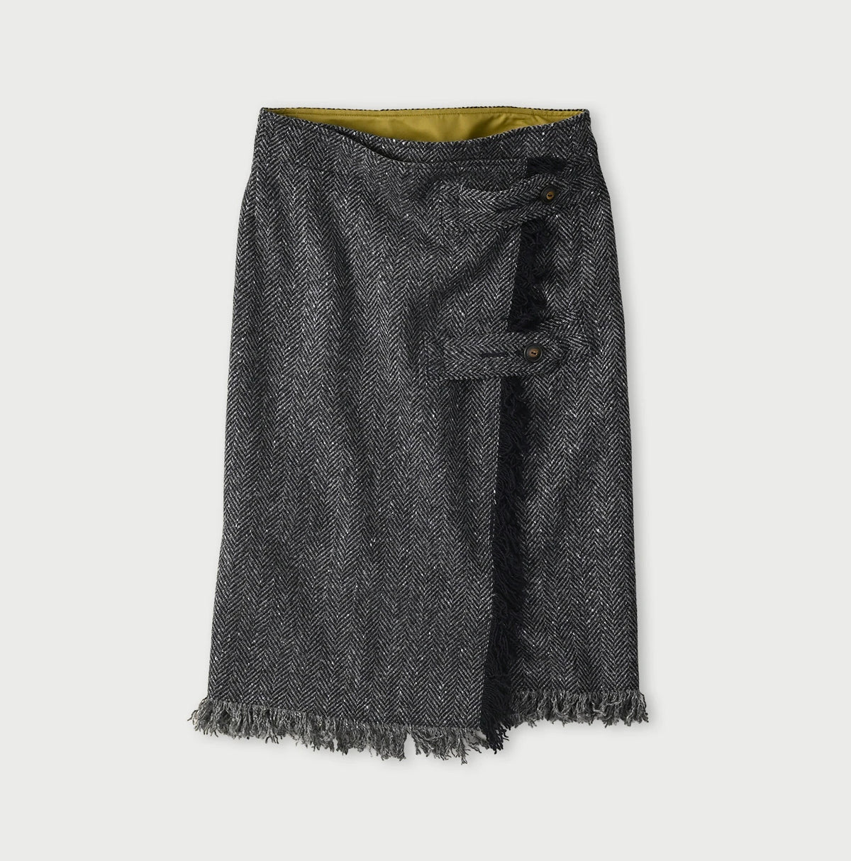 45R Donegal Tweed Wrap Skirt