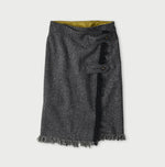 45R Donegal Tweed Wrap Skirt