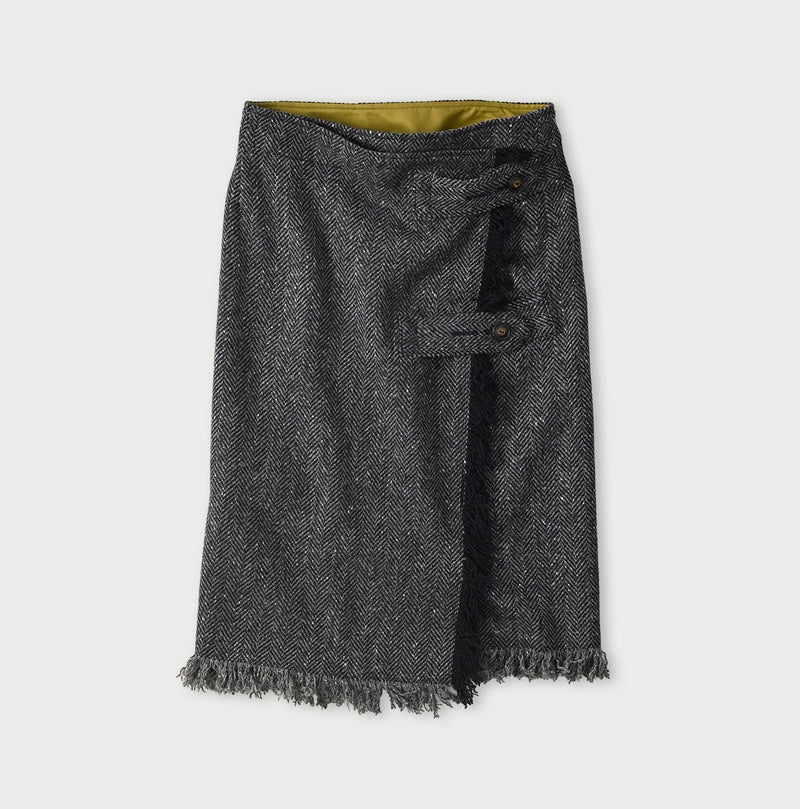 45R Donegal Tweed Wrap Skirt - Image 1
