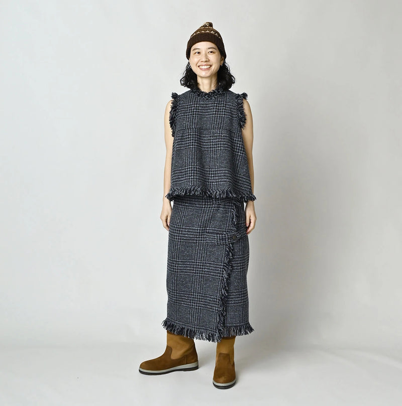 45R Donegal Tweed Wrap Skirt - Image 4