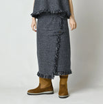 45R Donegal Tweed Wrap Skirt
