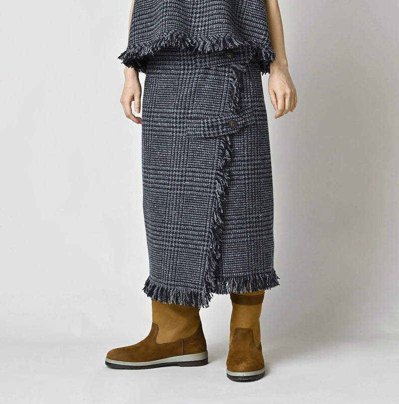 45R Donegal Tweed Wrap Skirt - Image 5