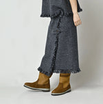 45R Donegal Tweed Wrap Skirt
