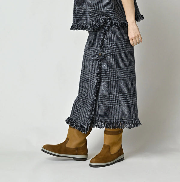45R Donegal Tweed Wrap Skirt