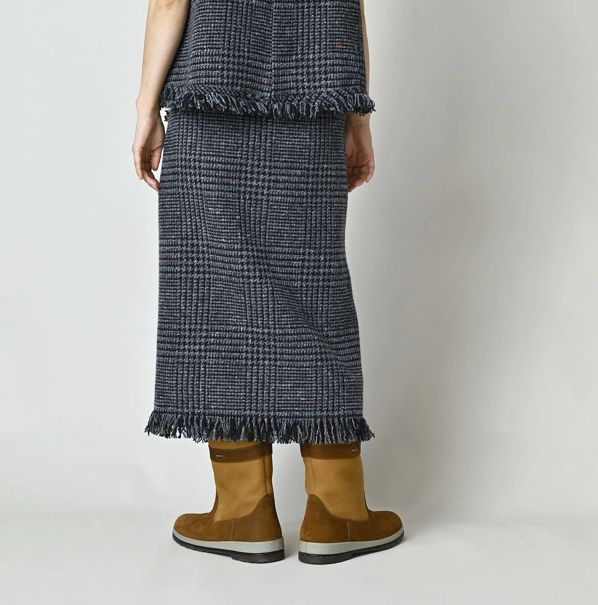 45R Donegal Tweed Wrap Skirt