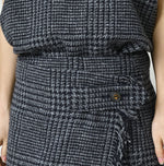 45R Donegal Tweed Wrap Skirt
