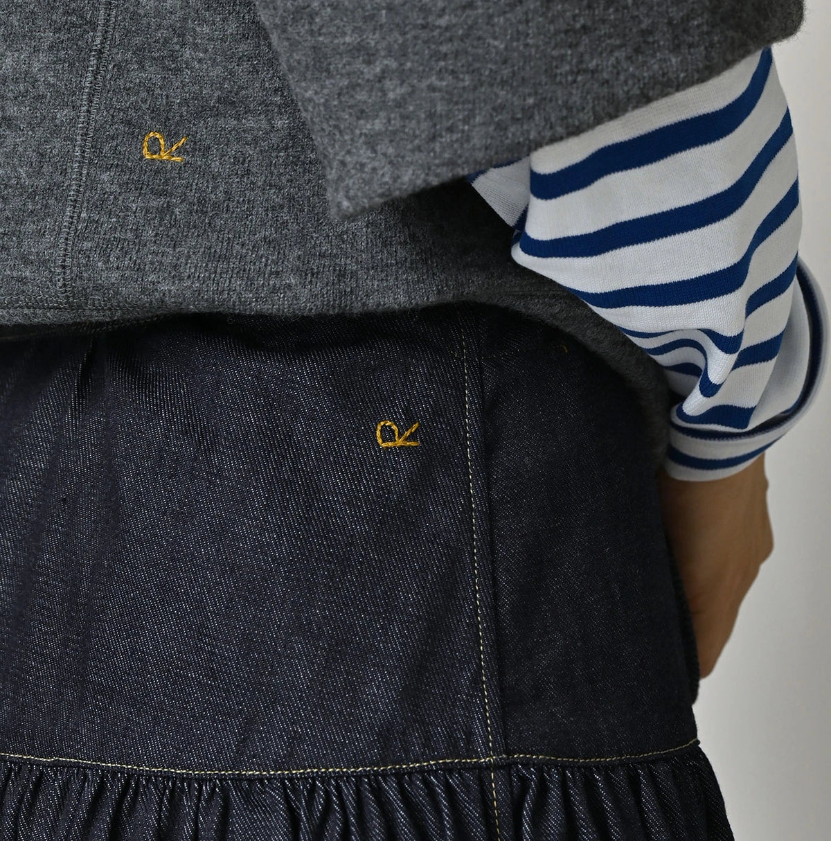 45R 45 Petit Denim Multi Skirt Nou