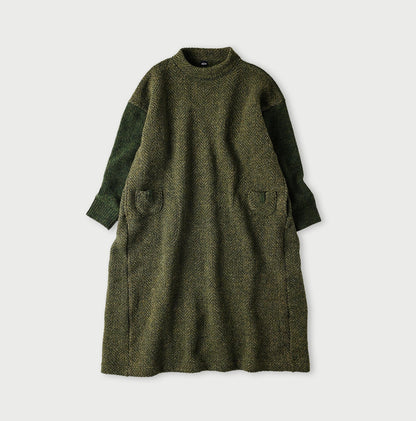 45R Shetland Knit Tweed Dress