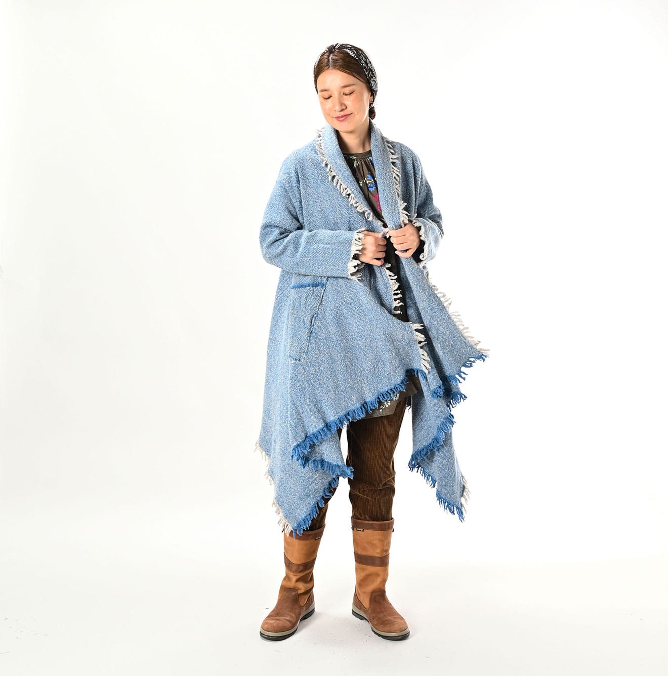 45R Merino Long Poncho