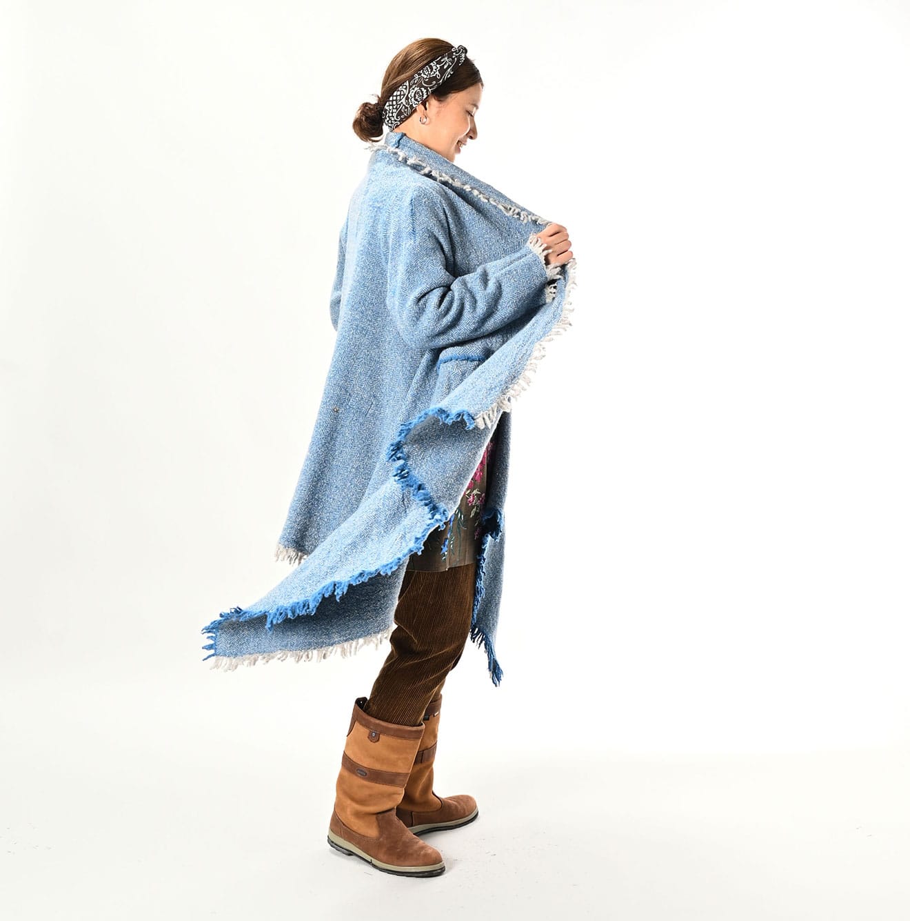 45R Merino Long Poncho